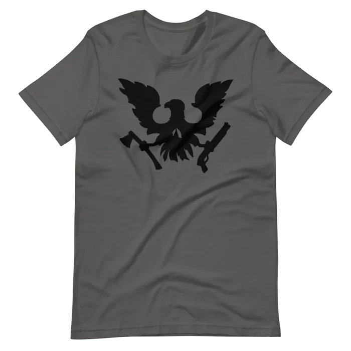 Dark Gray shirt with black State of Decay 2 skeagle silhouette