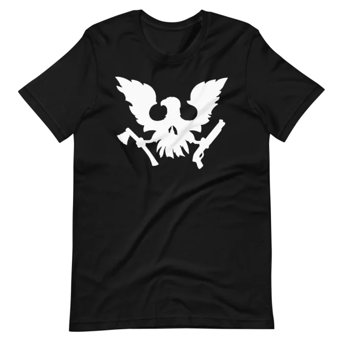 Black shirt with white State of Decay 2 Skeagle silhouette