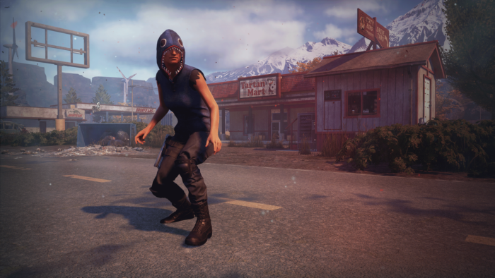 in-game screenshot of blue shark hoodie