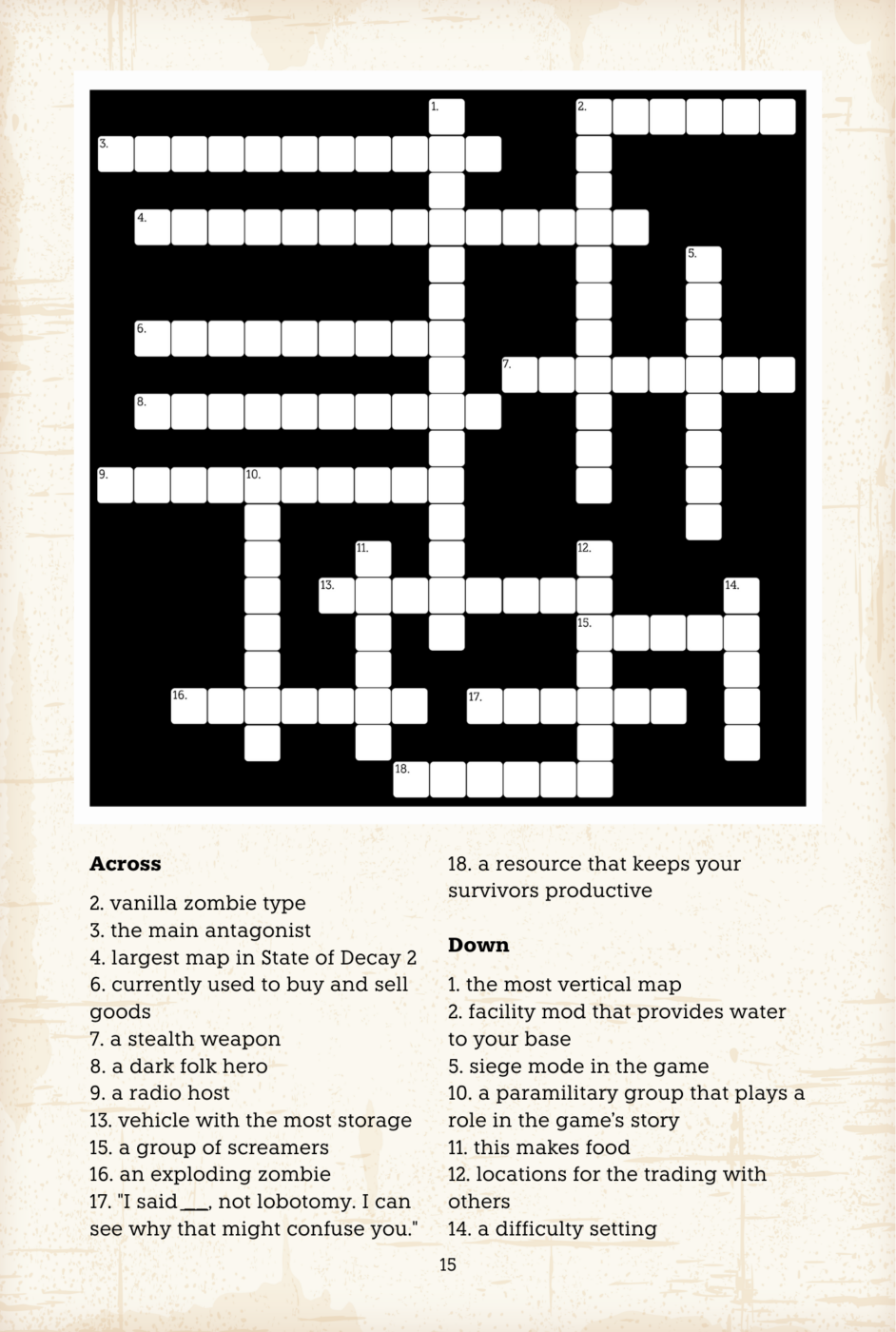 Crossword puzzle