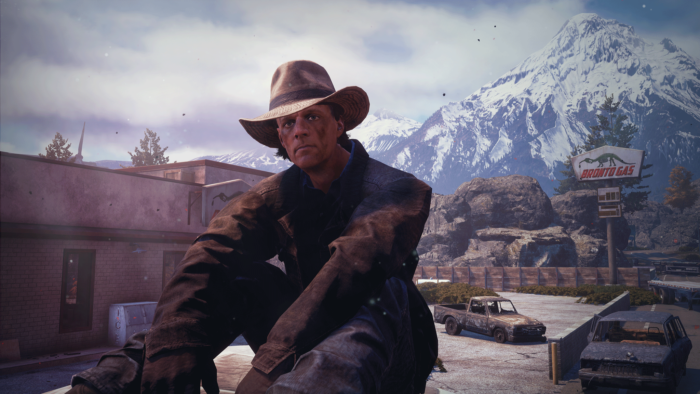 in-game screenshot of white fedora hat variant