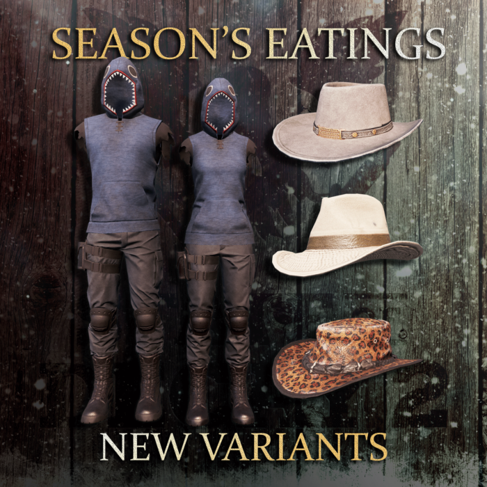 Screenshot of hoodie and hat variants