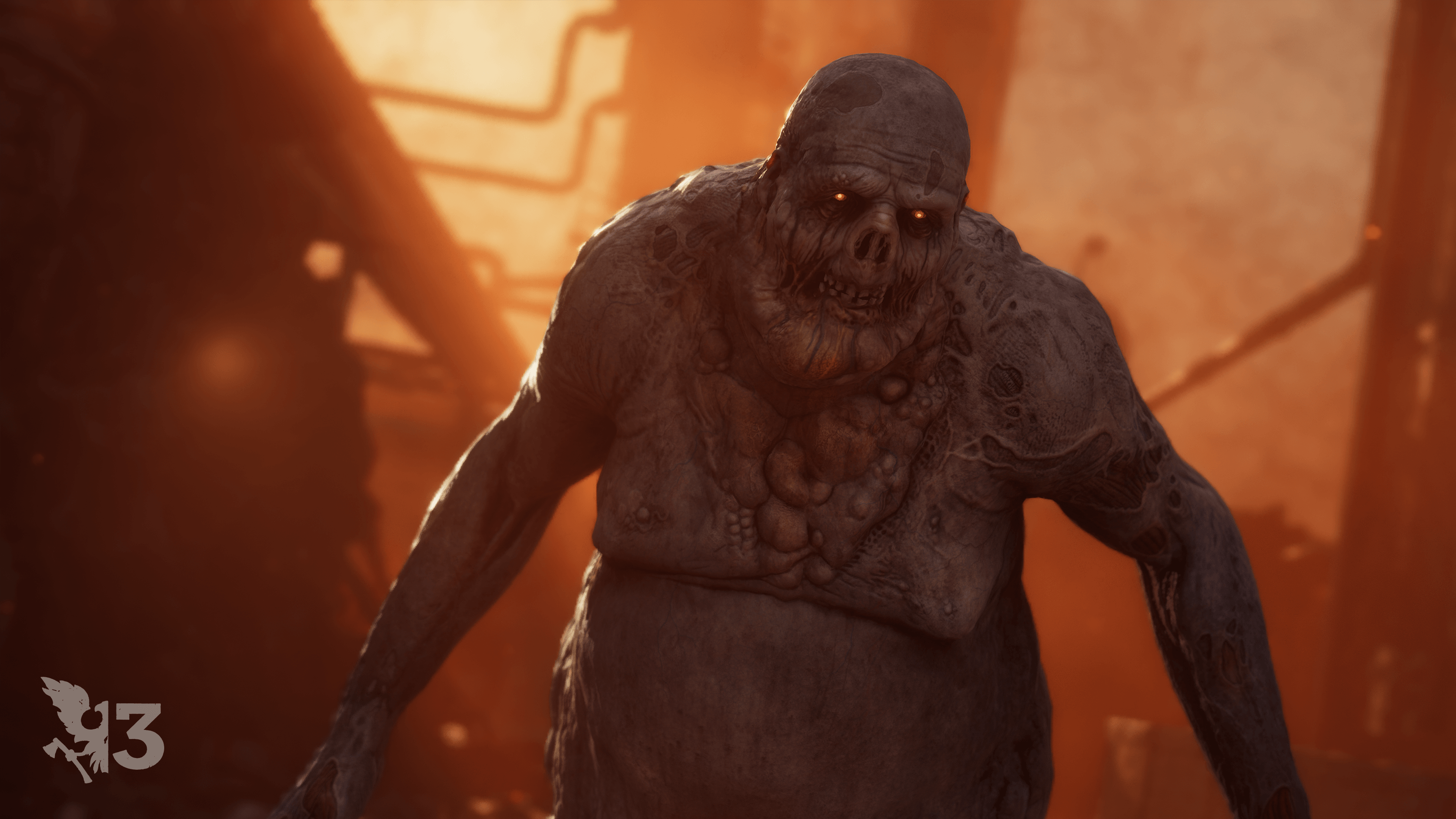 Screenshot of a Bloater zombie