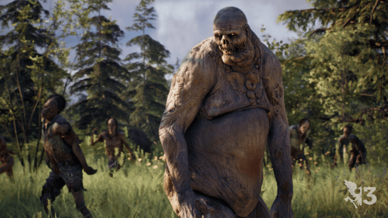 Screenshot of a Bloater zombie