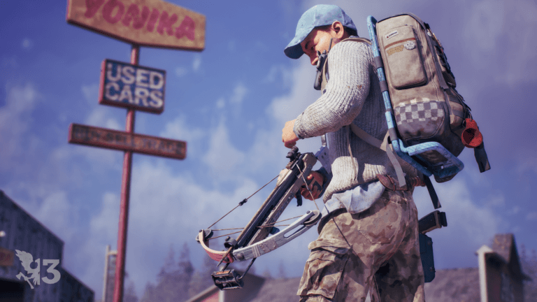 Screenshot of a player reloading their crossbow