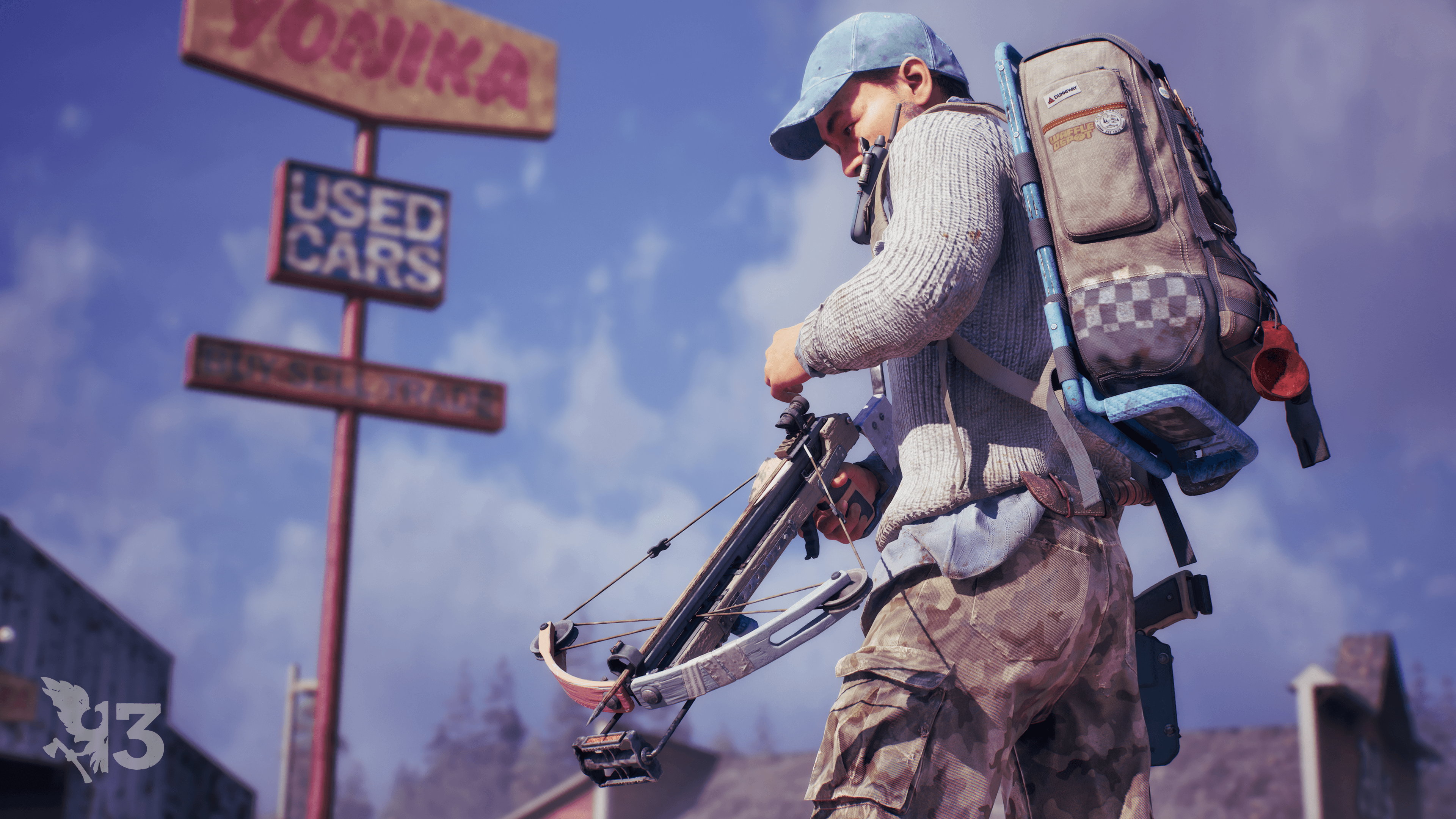Screenshot of a player reloading their crossbow