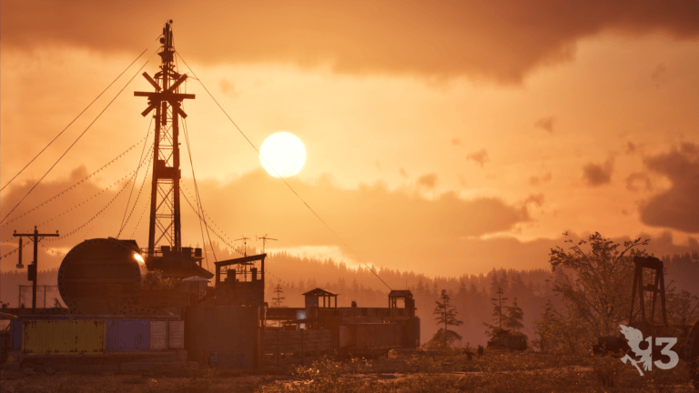 Screenshot of Wind City at sunset