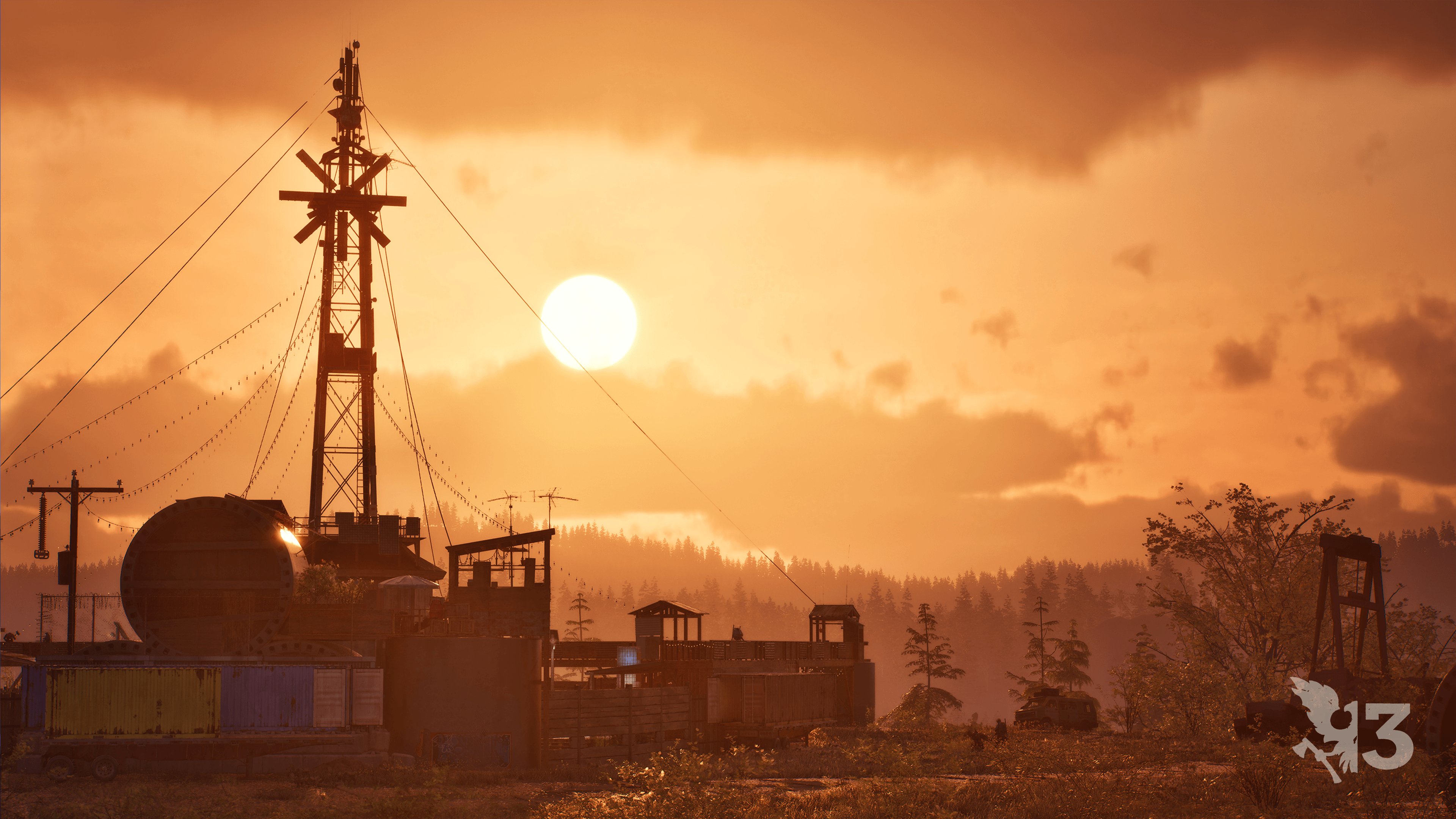 Screenshot of Wind City at sunset